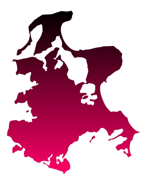 Rügen Doğru Harita — Stok Vektör