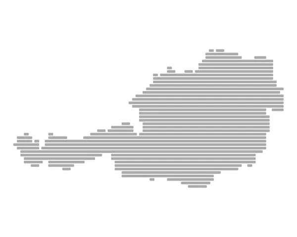 Dokładna Mapa Austrii — Wektor stockowy