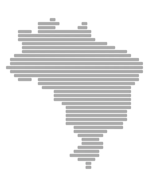Точні Мапу Бразилії — стоковий вектор