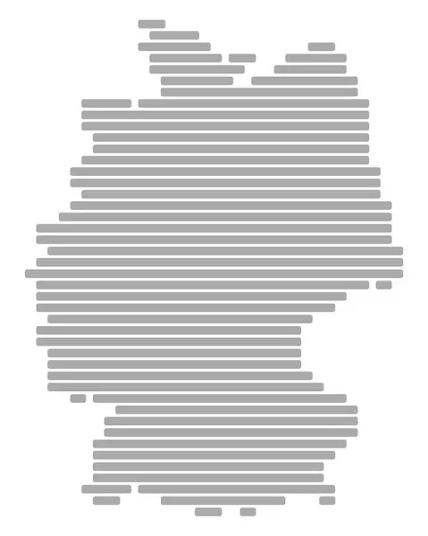 Přesná Mapa Německa — Stockový vektor