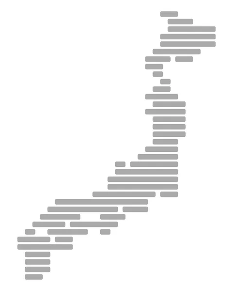 准确的日本地图 — 图库矢量图片