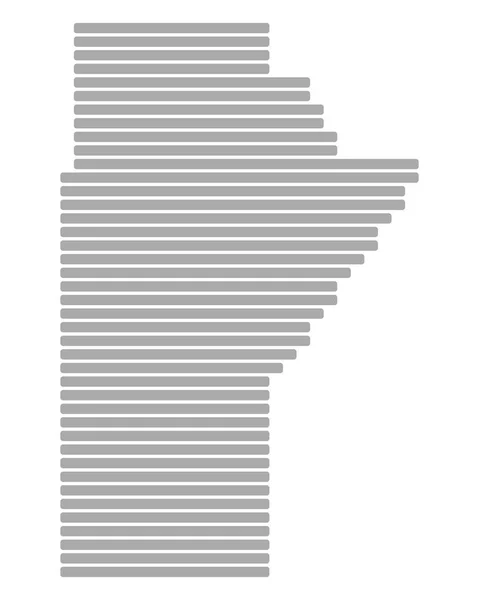 Carte Précise Manitoba — Image vectorielle