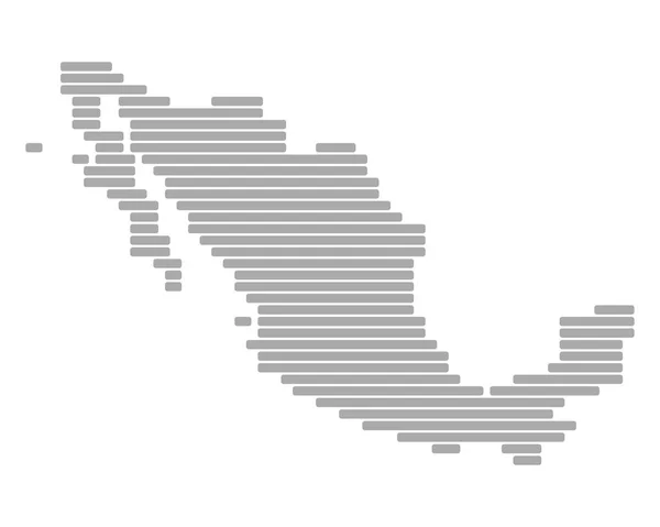 Nøjagtigt Kort Mexico – Stock-vektor