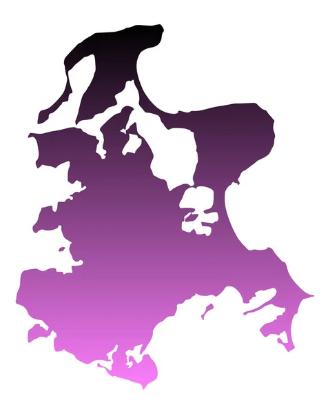 Rügen Doğru Harita — Stok Vektör