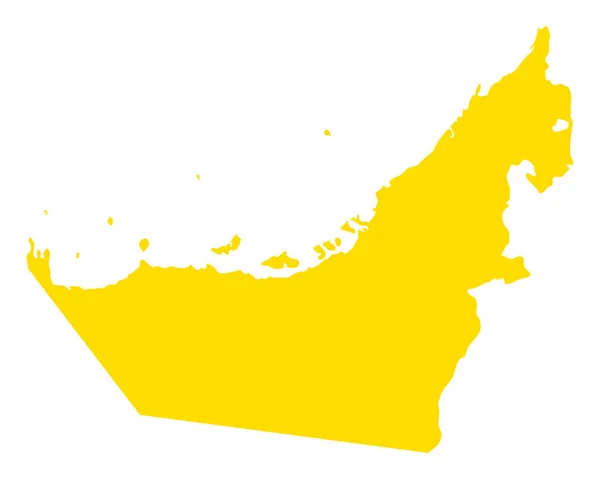 Karta Över Förenade Arabemiraten — Stock vektor