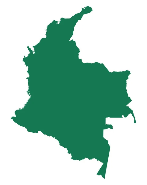 Carte Précise Colombie — Image vectorielle