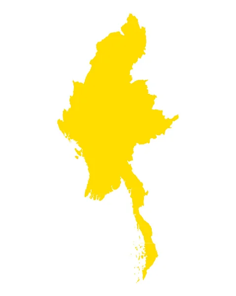 Mapa Exacto Myanmar — Vector de stock
