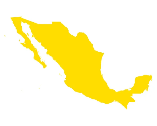 Mapa Exacto México — Vector de stock