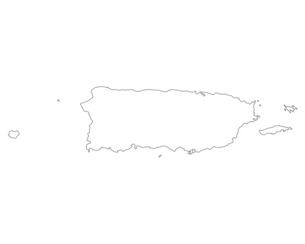 Puerto Rico Térképe — Stock Vector