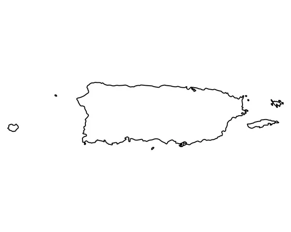 Carte Porto Rico — Image vectorielle