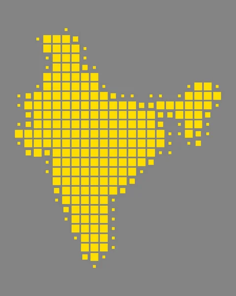 Doğru Hindistan Haritası — Stok Vektör