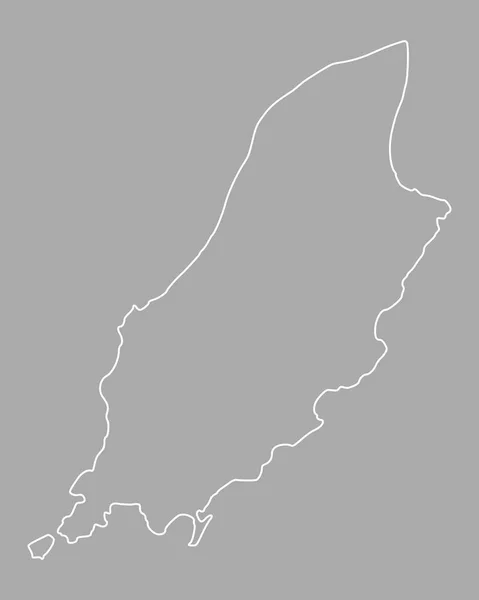 Karta Över Isle Man — Stock vektor