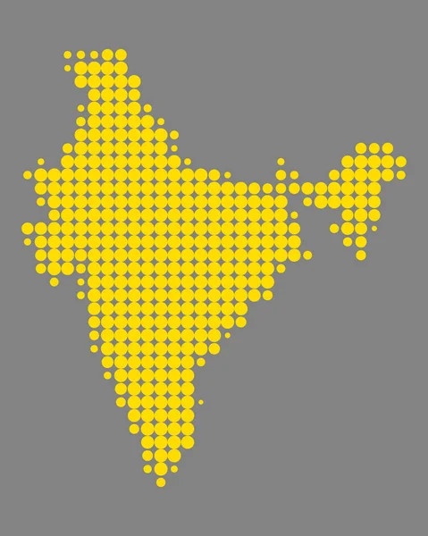 Carte Précise Indien — Image vectorielle