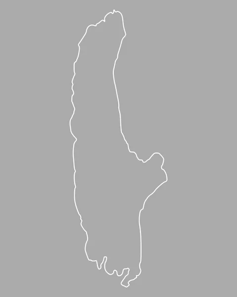 Karta Över Sjön Ammersee — Stock vektor