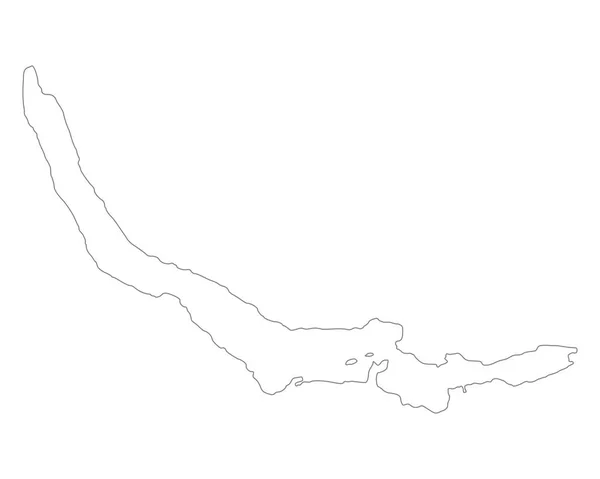 Mappa Del Lago Zurigo — Vettoriale Stock