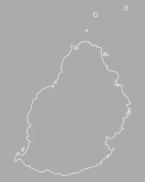 Doğru Mauritius Haritası — Stok Vektör
