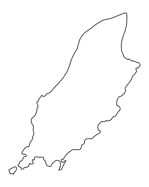 Mapa da Ilha de Man — Vetor de Stock