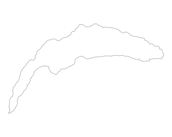 Карта Геневи озера — стоковий вектор