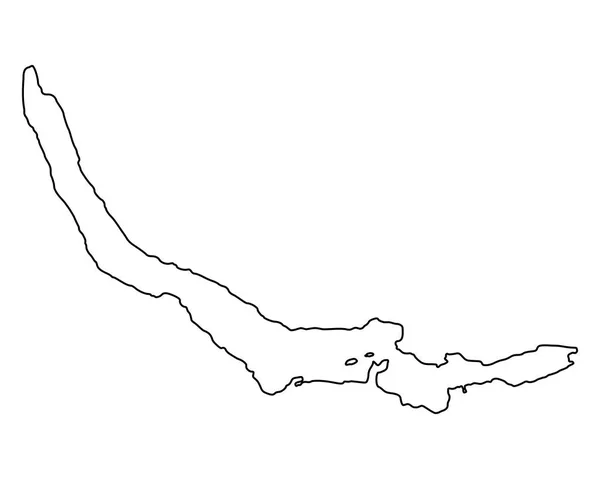 Karta över sjön Zürich — Stock vektor
