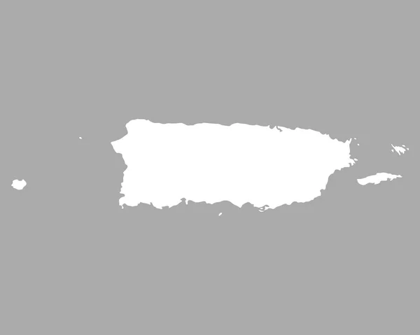 O mapa de Porto Rico — Vetor de Stock