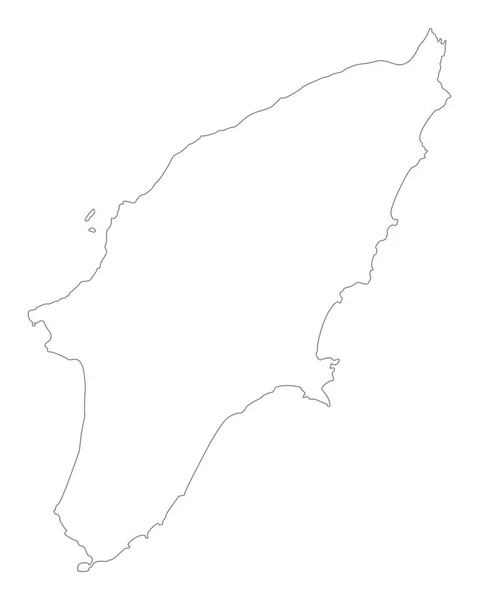 ロードス島の正確なマップ — ストックベクタ