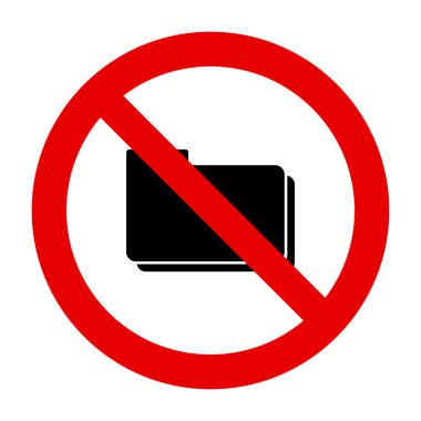 Klasör ve yasak işareti