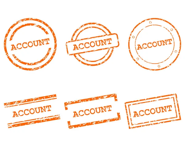 Account stempels — Stockvector