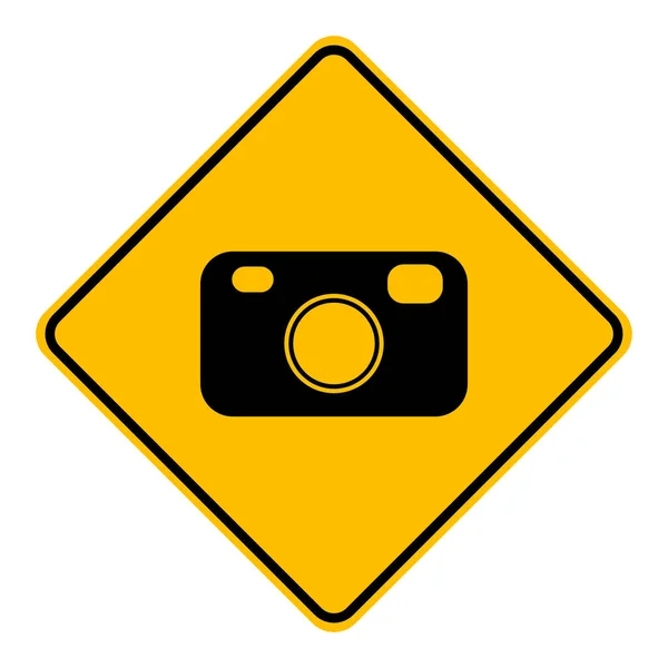 Kamera und Verkehrszeichen — Stockvektor