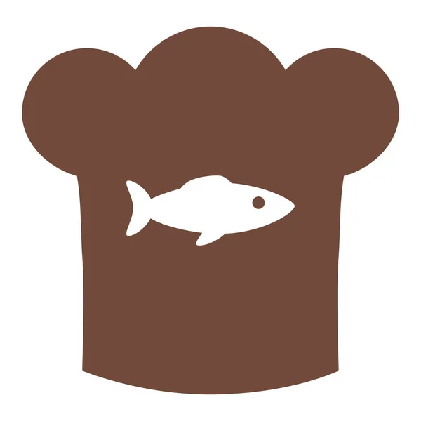 Ψάρια και σεφ καπέλο — Διανυσματικό Αρχείο