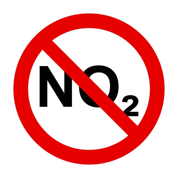 NO2 y señal de prohibición — Vector de stock