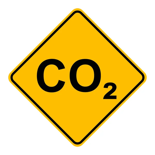 CO2 a silniční značka — Stockový vektor