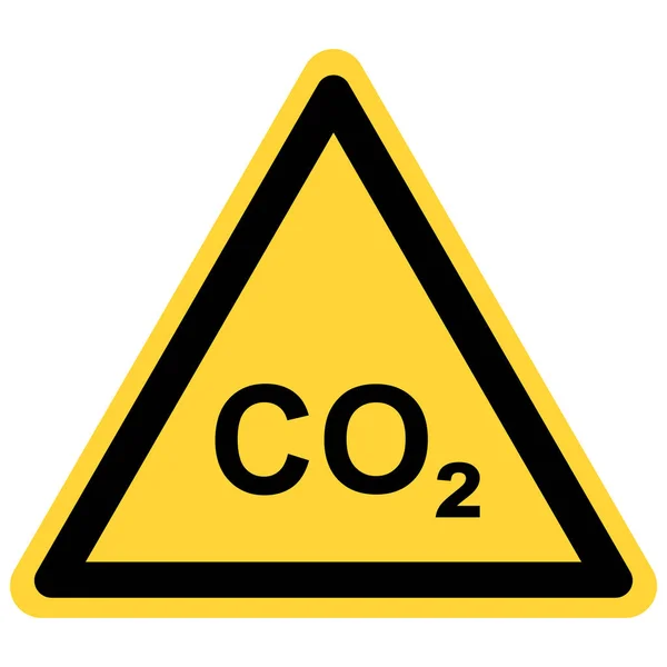 Značka CO2 a nebezpečí — Stockový vektor