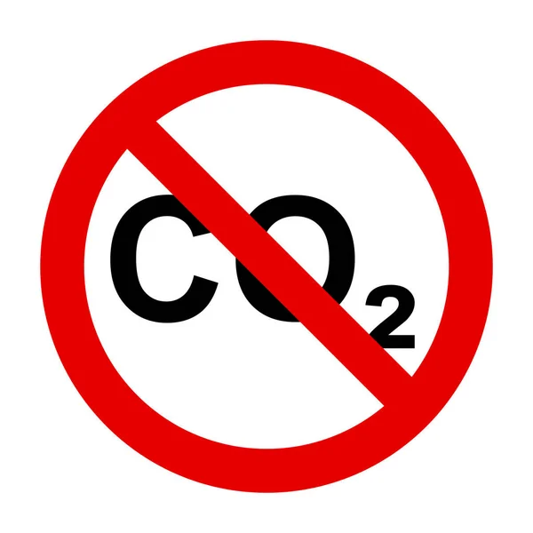 Señal de CO2 y prohibición — Vector de stock