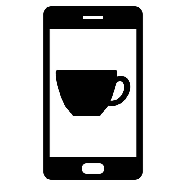 Cup and smartphone — Stock Vector