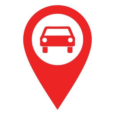 Araba ve konum pin