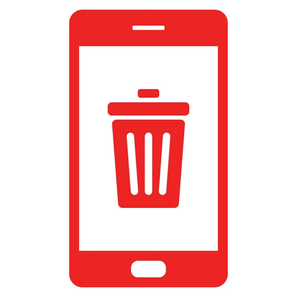 Odpadové koše a smartphone — Stockový vektor