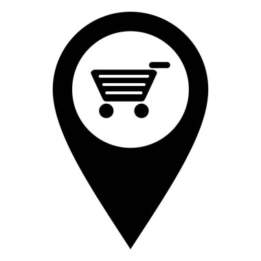 Alışveriş sepeti ve konum pin
