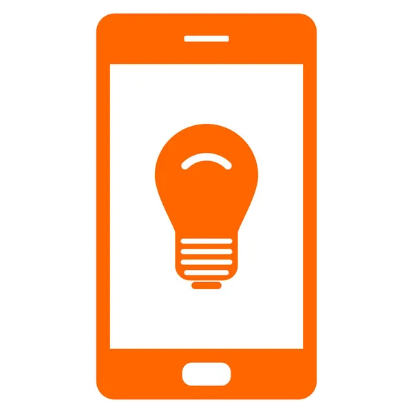 Ampoule et smartphone — Image vectorielle