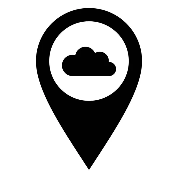 Cloud et pin de localisation — Image vectorielle