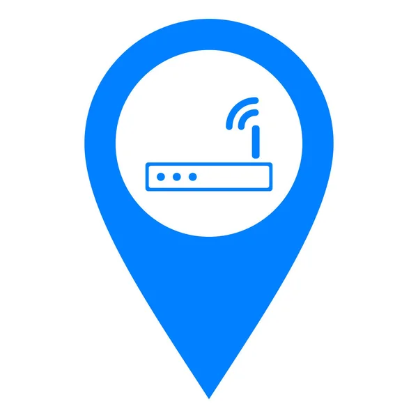 Router y pin de ubicación — Vector de stock