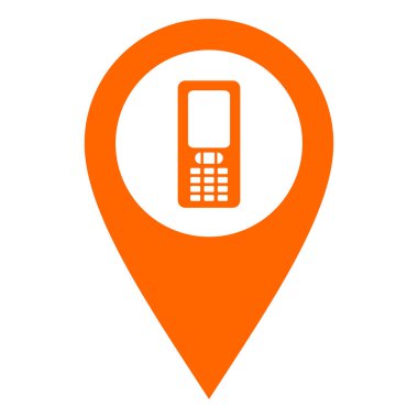 Cep telefonu ve konum pimi