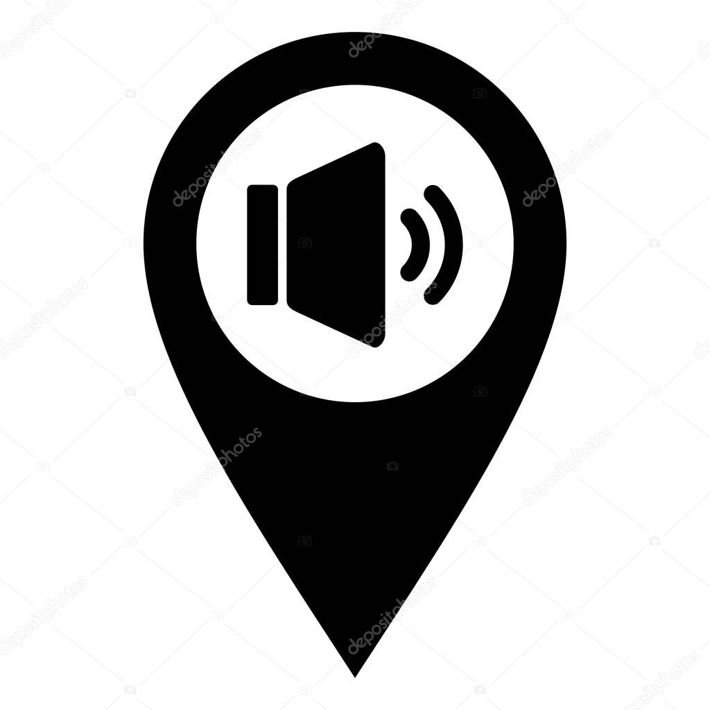 Speaker and location pin