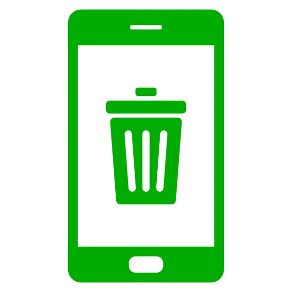 Mülleimer und Smartphone — Stockvektor