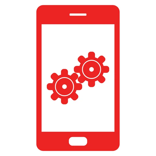 Gears and smartphone — Stock Vector
