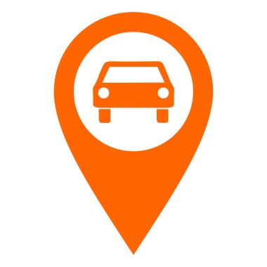 Araba ve konum pin