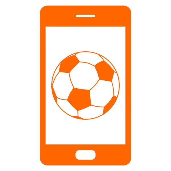 Ballon de football et smartphone — Image vectorielle