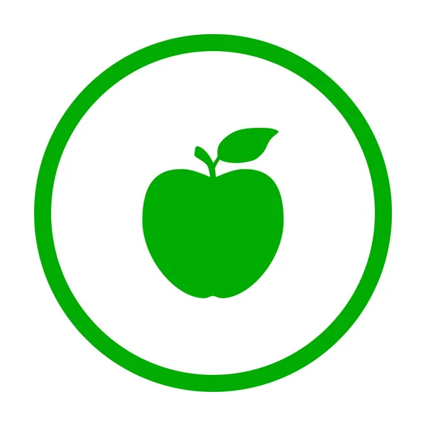 Apfel und Kreis — Stockvektor