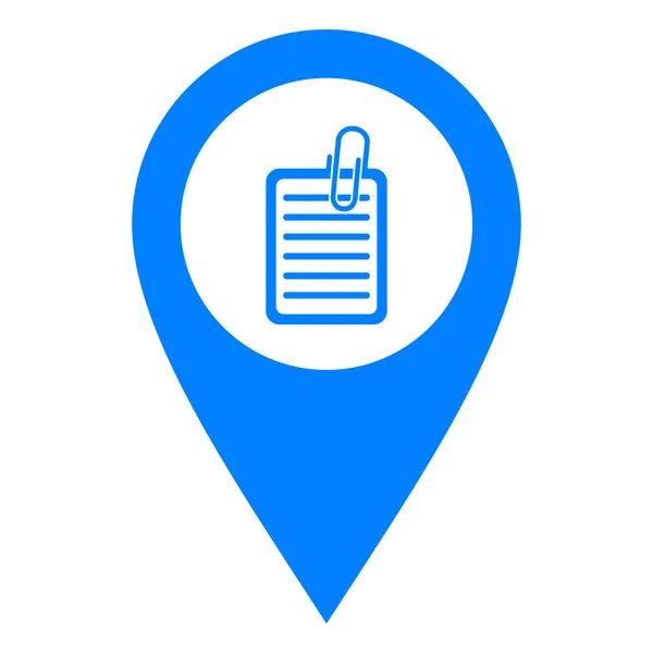 Pin de documento y ubicación — Vector de stock