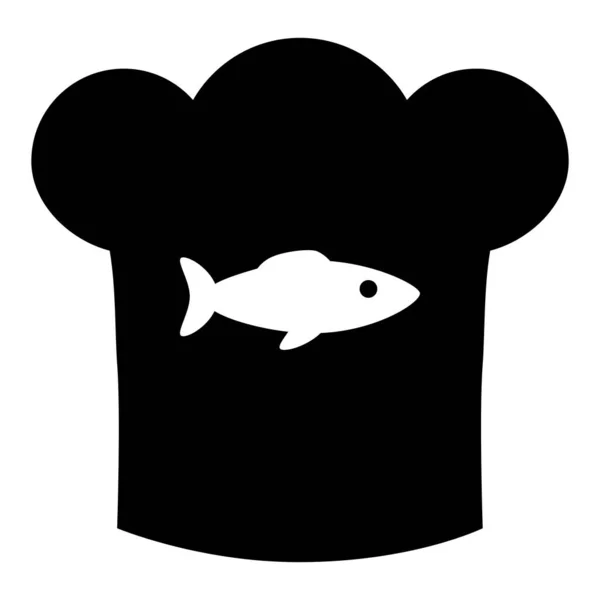 Рыба и шляпа шеф-повара — стоковый вектор
