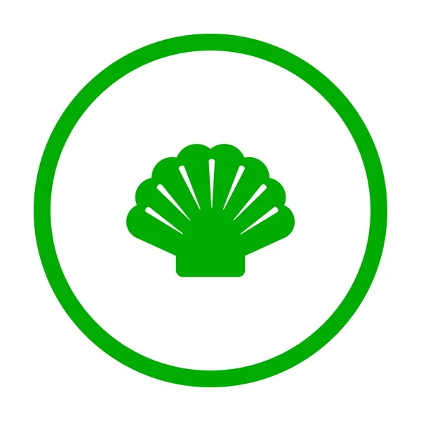Shell e círculo — Vetor de Stock